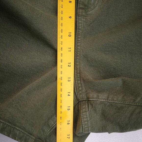 NWT Universal Thread Ladies Size 24W High Rise A-line Midi Green Denim Shorts - Picture 12 of 13